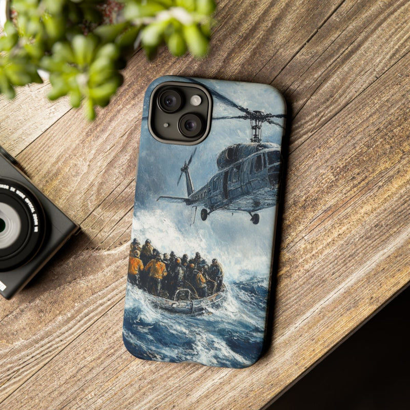 Helikopterredding Boven Woeste Zee