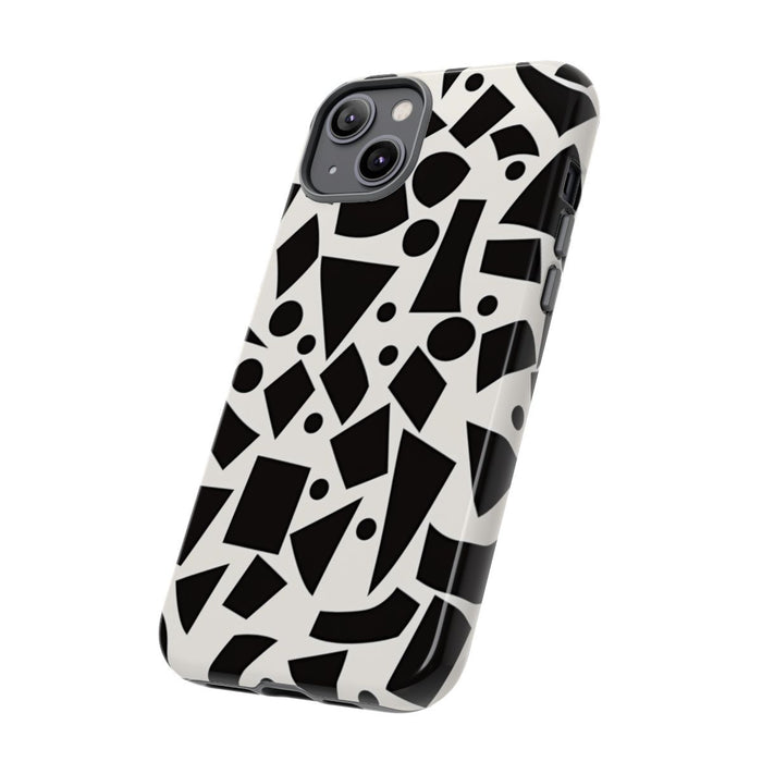 Zwart-Wit Geometrisch Abstract Patroon