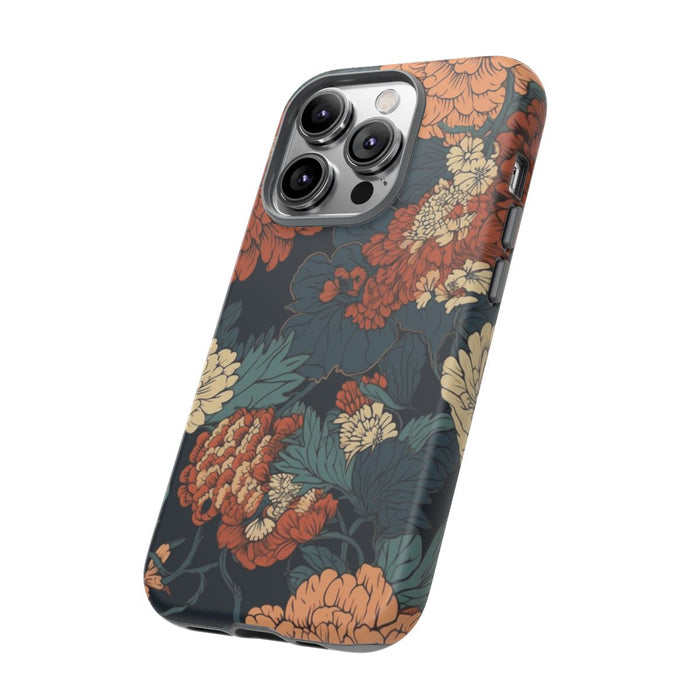 Vintage Bloemenpatroon in Warme Kleuren