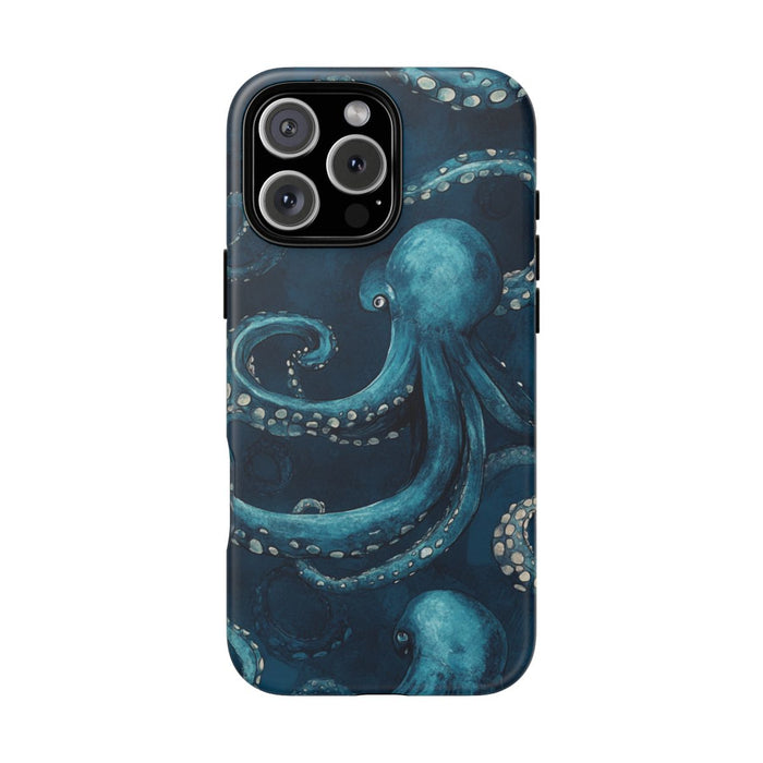 Blauw Octopuspatroon