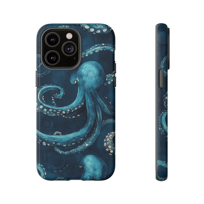 Blauw Octopuspatroon