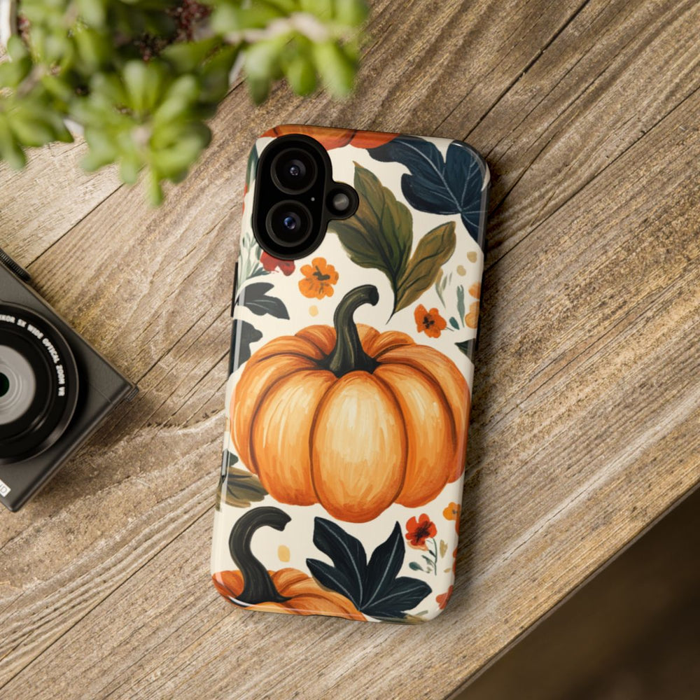 Herfst Pompoen en Bloemenpatroon