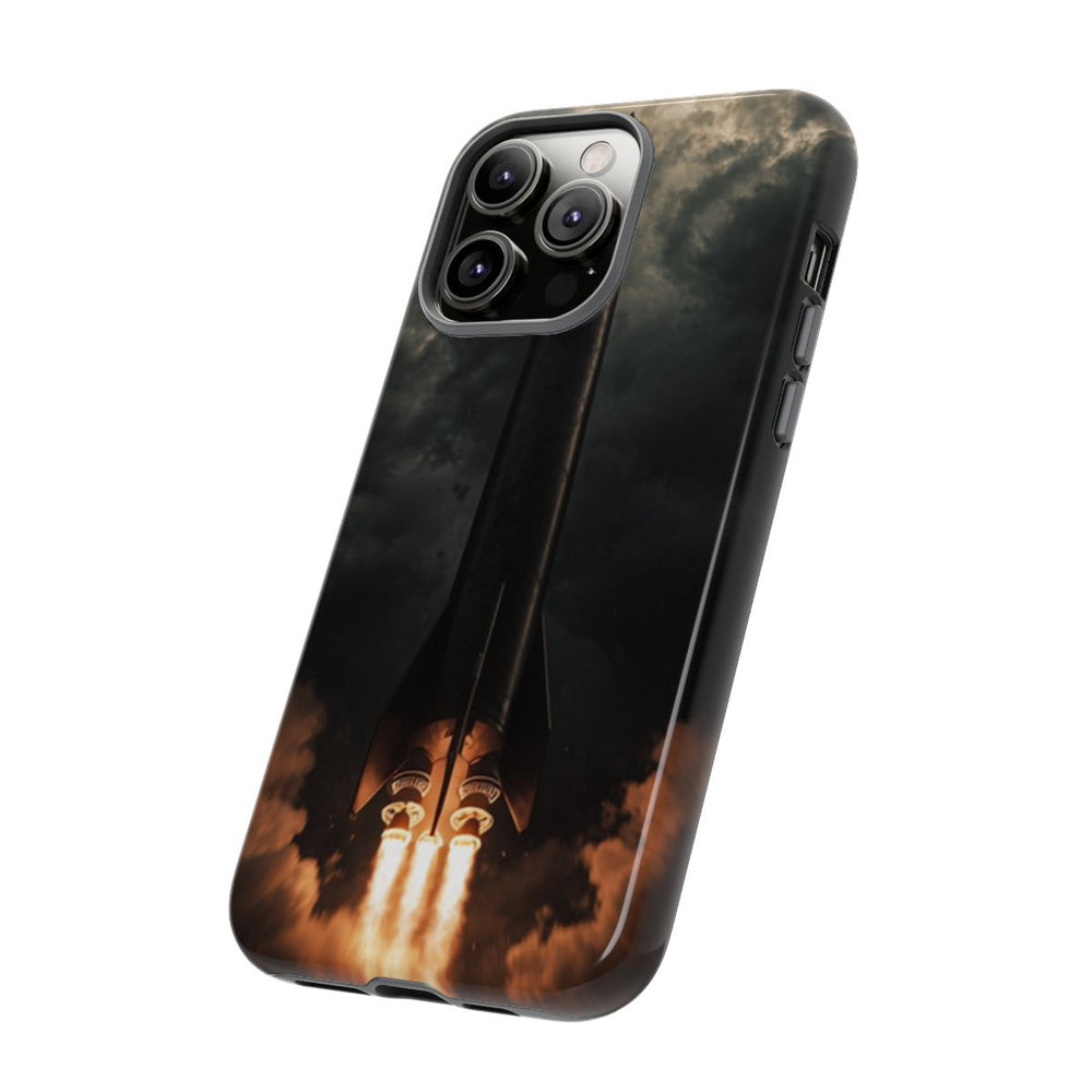 Donkere Raketlancering met Vurige Motoren