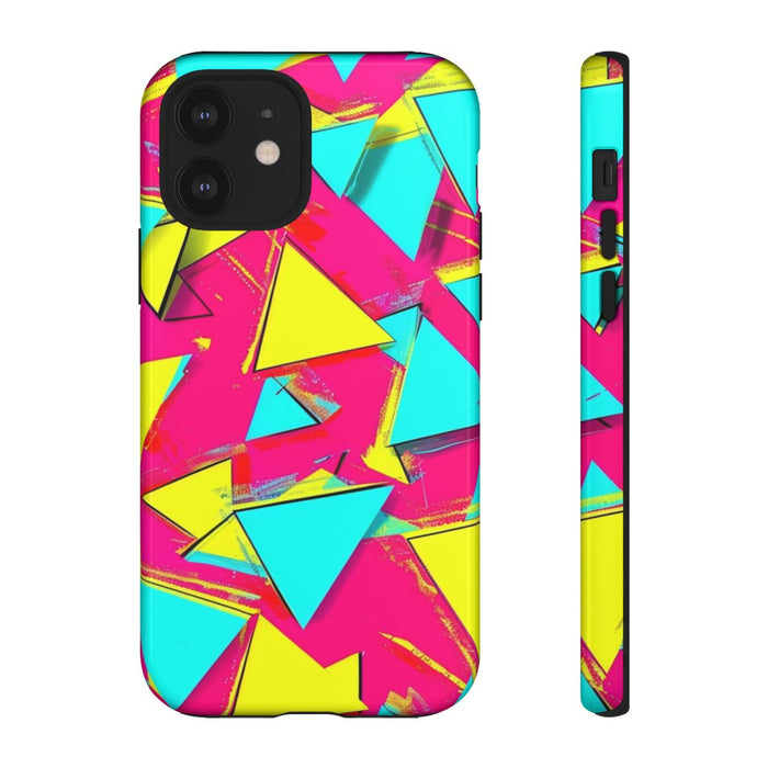 Neon Driehoeken Abstract Patroon