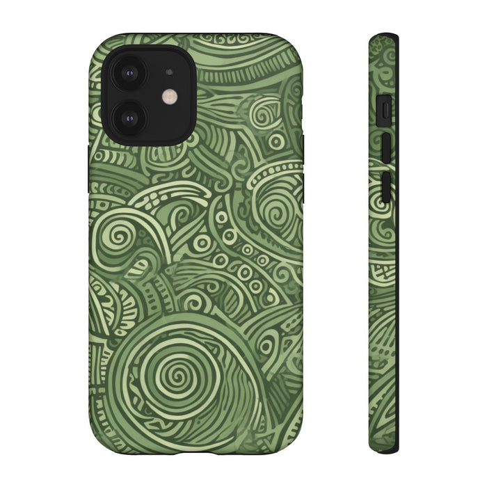 Abstract Groen Tribal Doodle Patroon