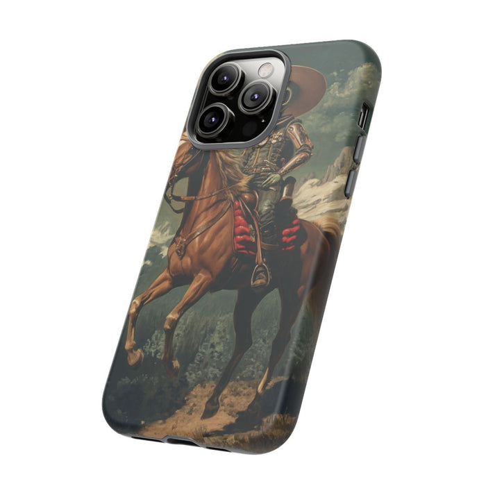 Buitenaardse Cowboy te Paard in Berglandschap