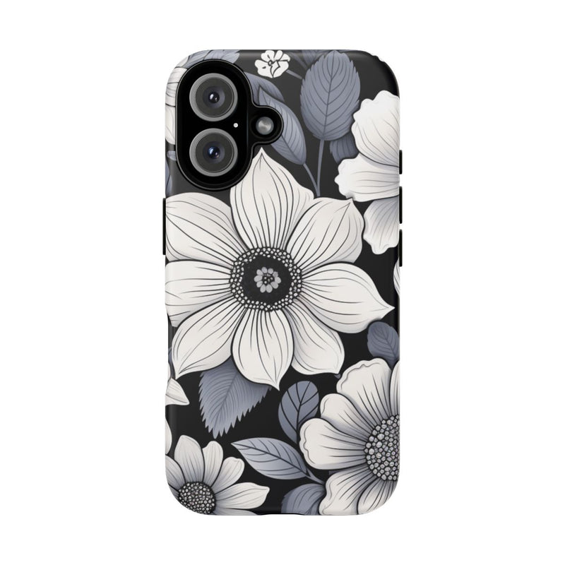 Zwart-Wit Bloemenpatroon