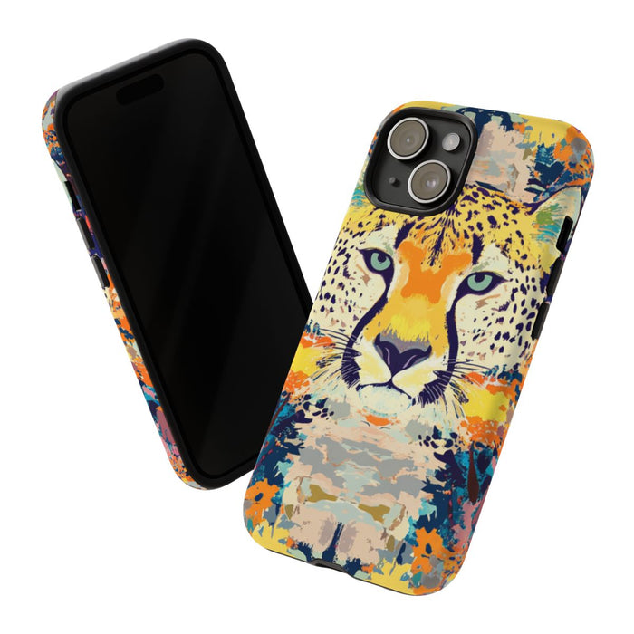 Abstracte Cheetakop met Kleurrijk Patroon