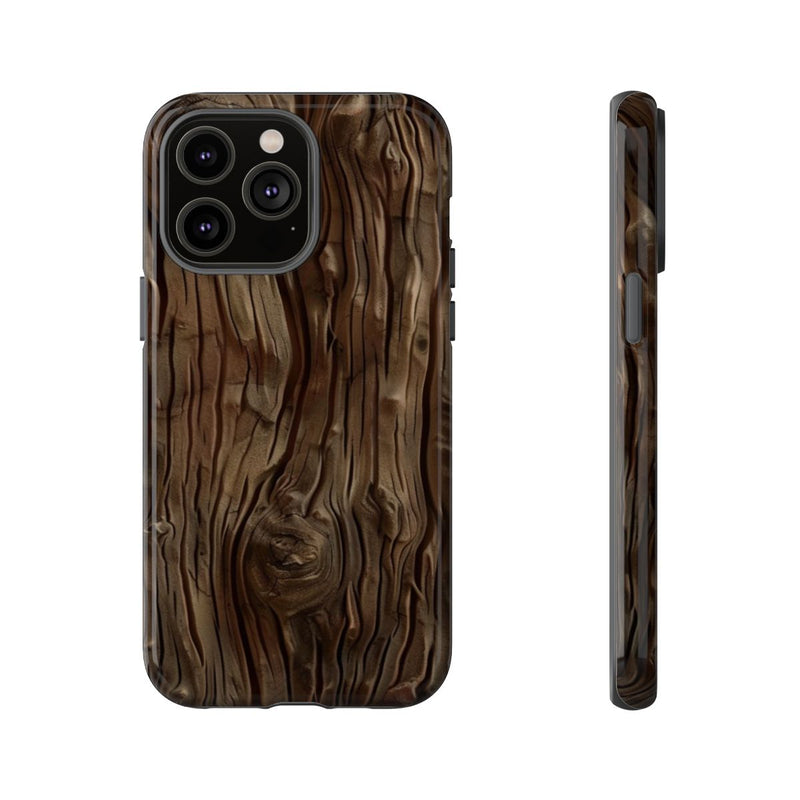 Donkerbruine Houtstructuur met Glanzend Effect