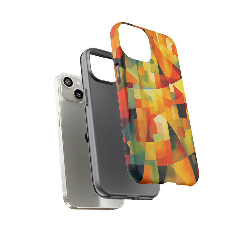 Abstracte Geometrische Vormen in Warme Kleuren