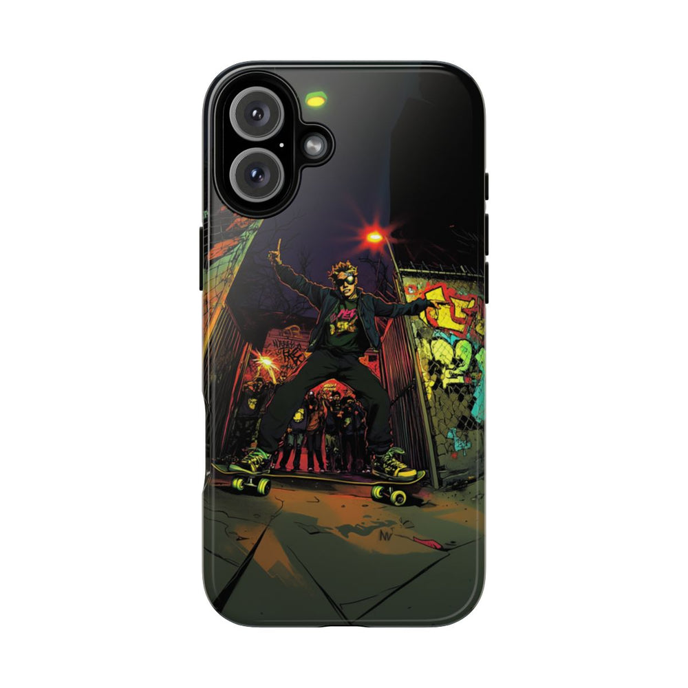 Skateboardtruc in de Nacht met Graffiti