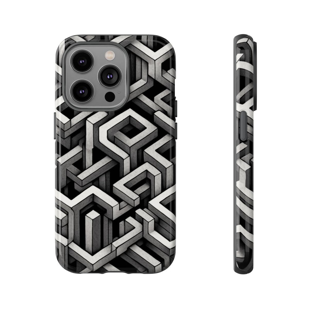 Monochrome Geometrisch Optisch Illusiepatroon