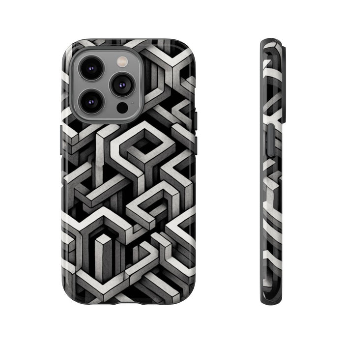 Monochrome Geometrisch Optisch Illusiepatroon