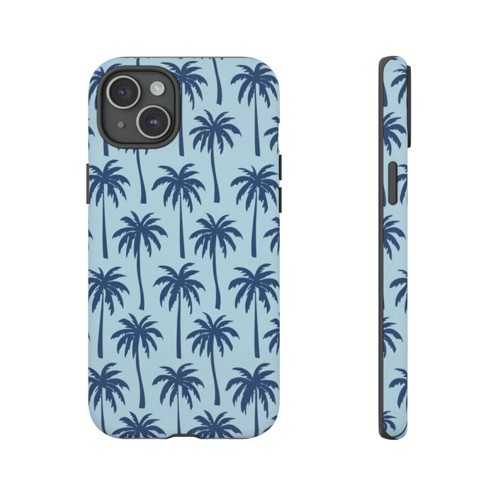 Blauw Palmbomenpatroon