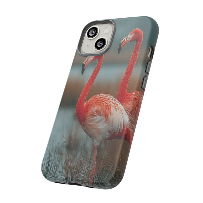 Drie Flamingo's in Moerasland