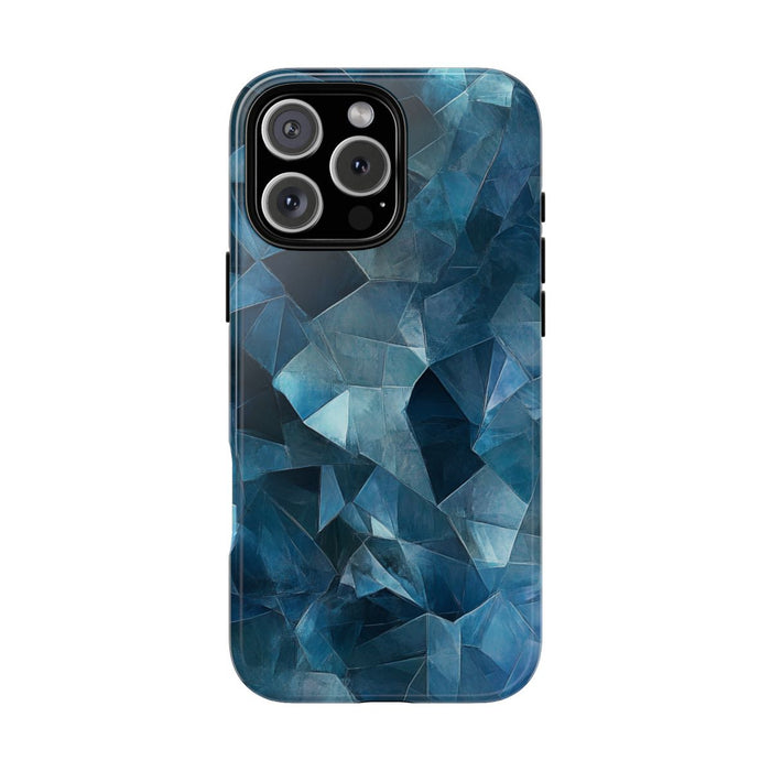 Blauw Gekristalliseerd Abstract Patroon