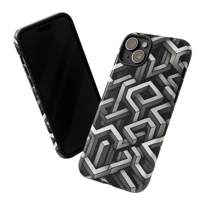 Monochrome Geometrisch Optisch Illusiepatroon