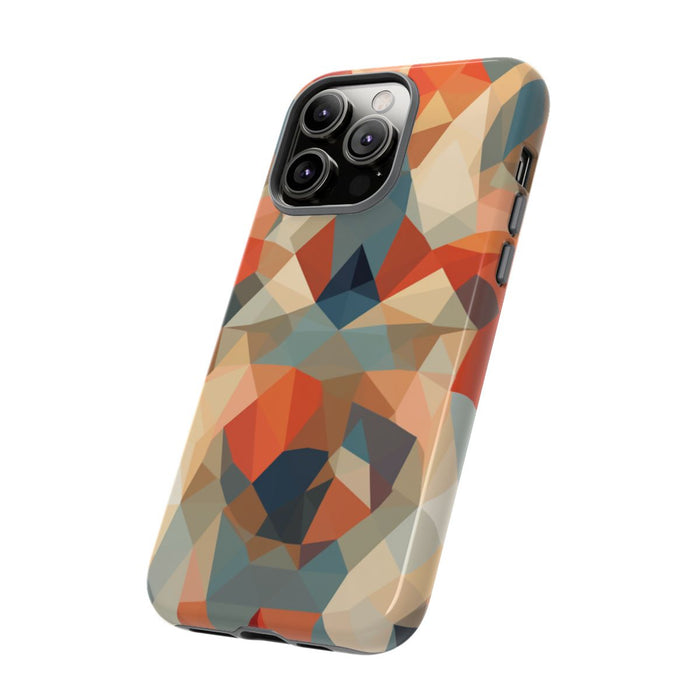 Geometrisch Abstract Patroon in Gedempte Warme Kleuren