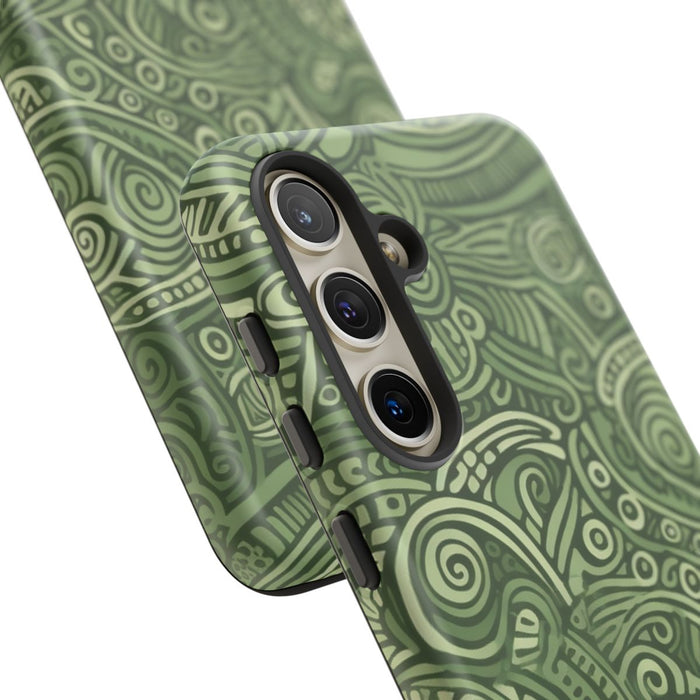 Abstract Groen Tribal Doodle Patroon