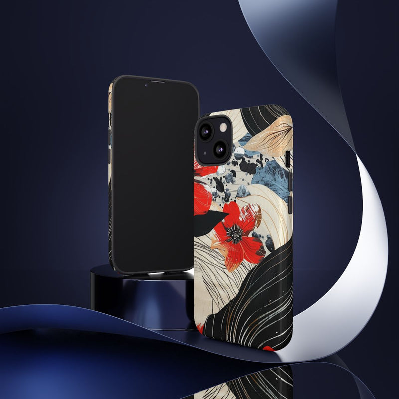 Rood Bloemen Abstract Patroon