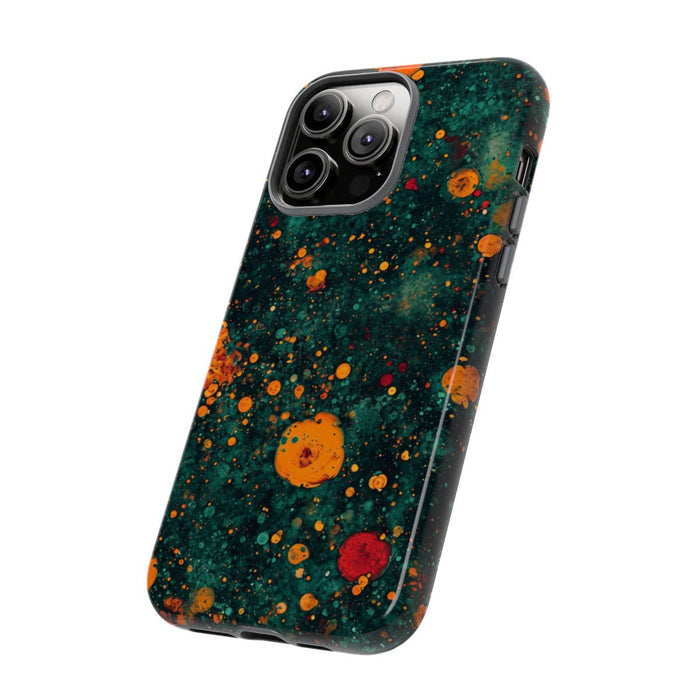 Abstracte Oranje en Teal Bellenpatroon