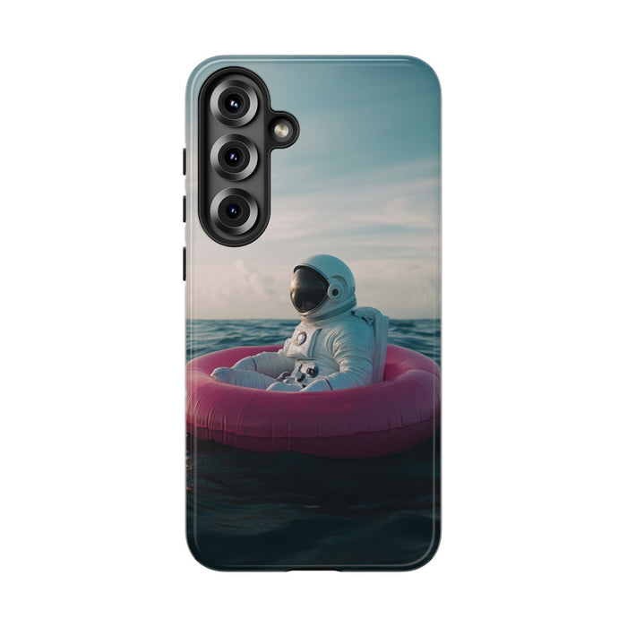 Astronaut op Roze Zwemband