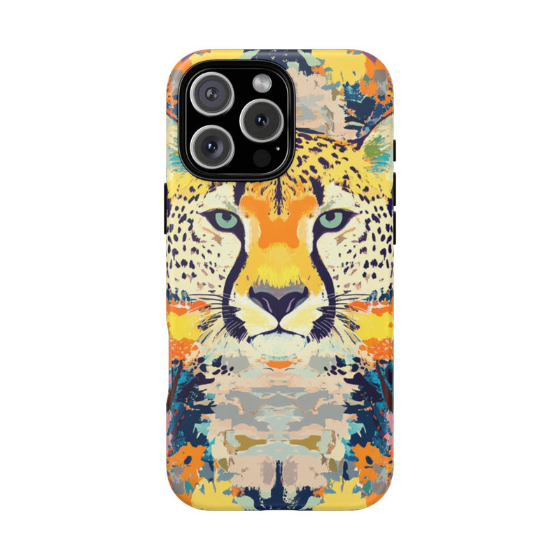 Abstracte Cheetakop met Kleurrijk Patroon