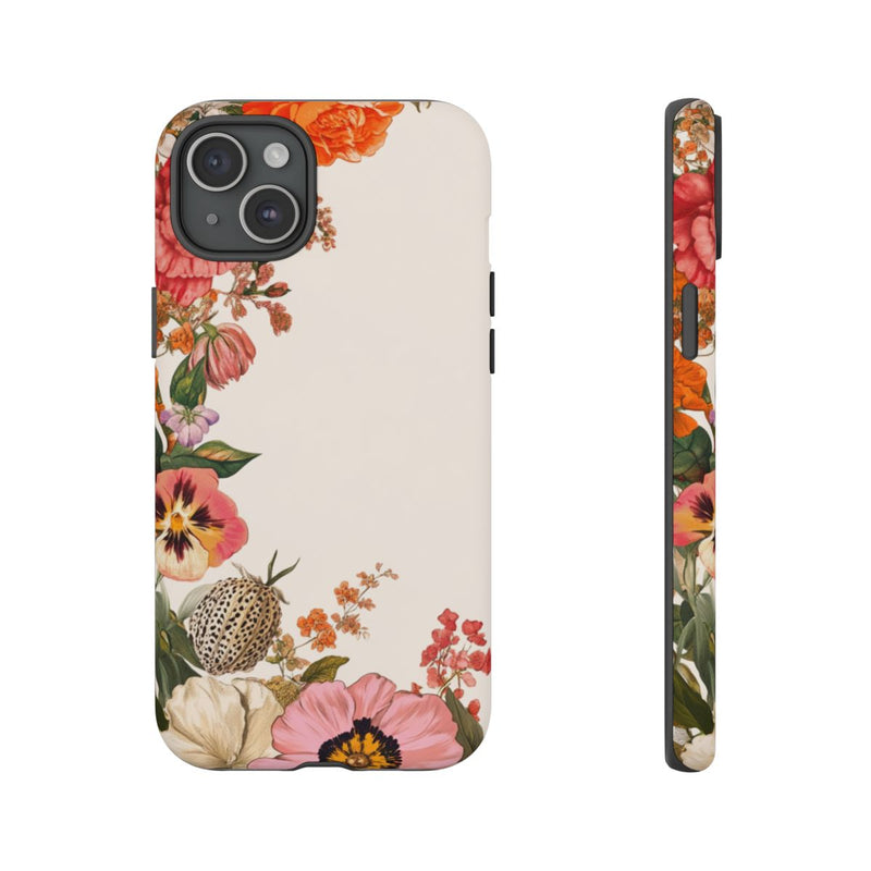 Vintage Botanische Bloemenrand