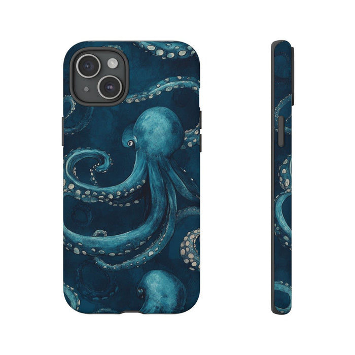 Blauw Octopus Tentakelpatroon