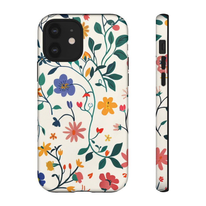 Kleurrijk Bloemenpatroon met Klimop
