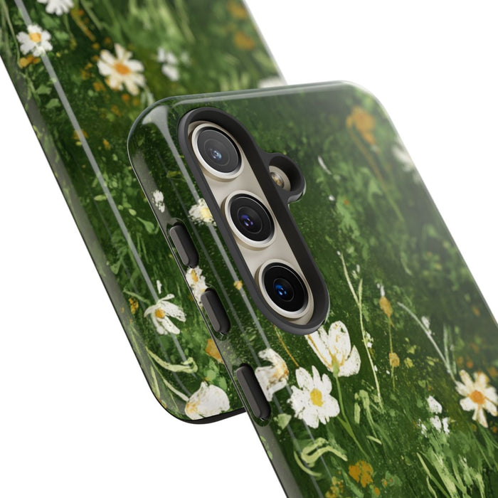 Groene Weide met Witte Bloemen