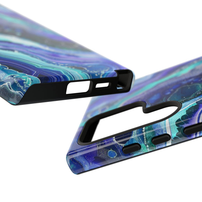 Blauw en Paars Geode-Wervelpatroon