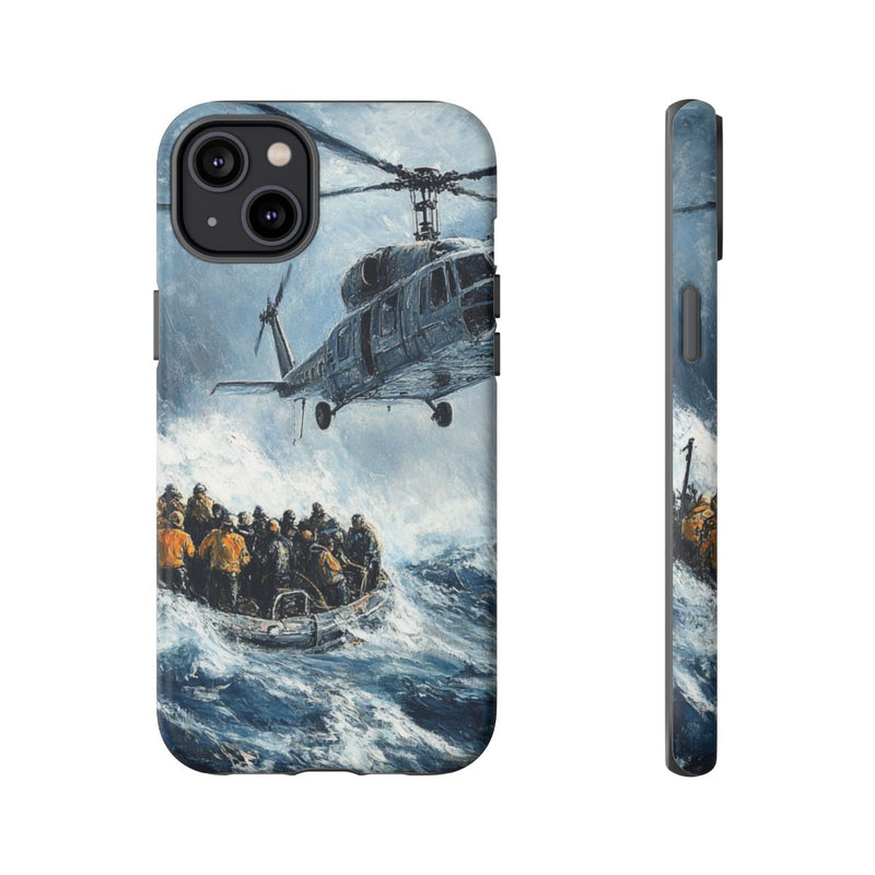 Helikopterredding op Zee Olieverfschilderij