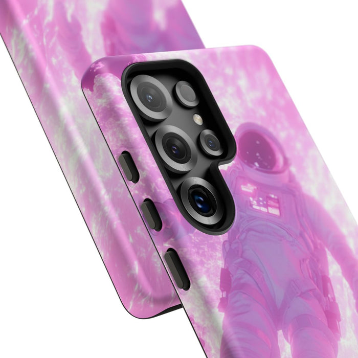 Astronaut Zwevend bij Roze Plasma