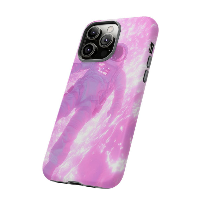 Astronaut Zwevend bij Roze Plasma