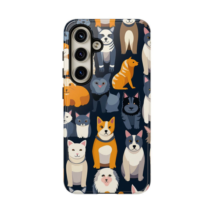 Kleurrijk Katten- en Hondenpatroon in Aantrekkelijke Kleuren