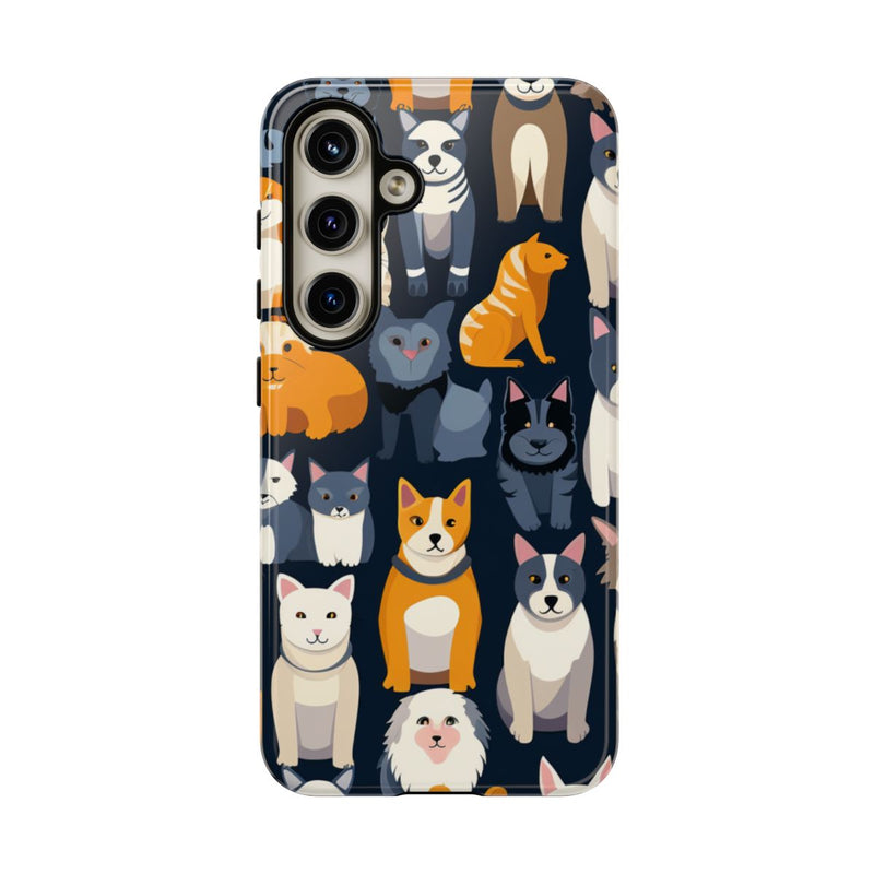Kleurrijk Katten- en Hondenpatroon in Aantrekkelijke Kleuren