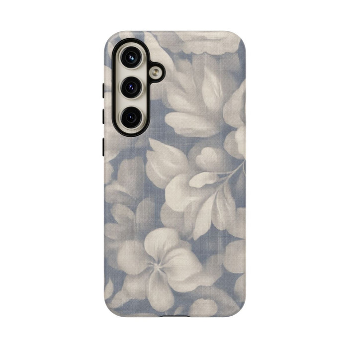 Vintage Bloemenpatroon in Blauw en Beige