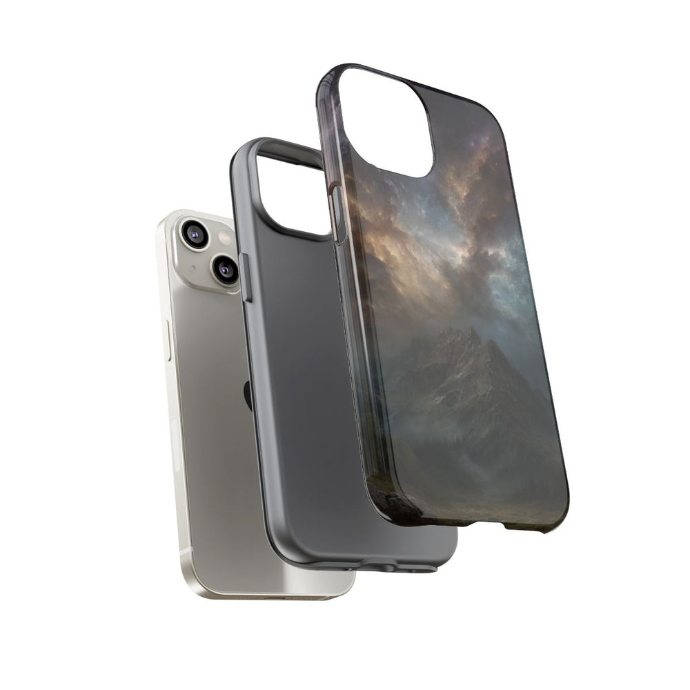 Majestueuze Bergtop Onder Indrukwekkende Nachtlucht