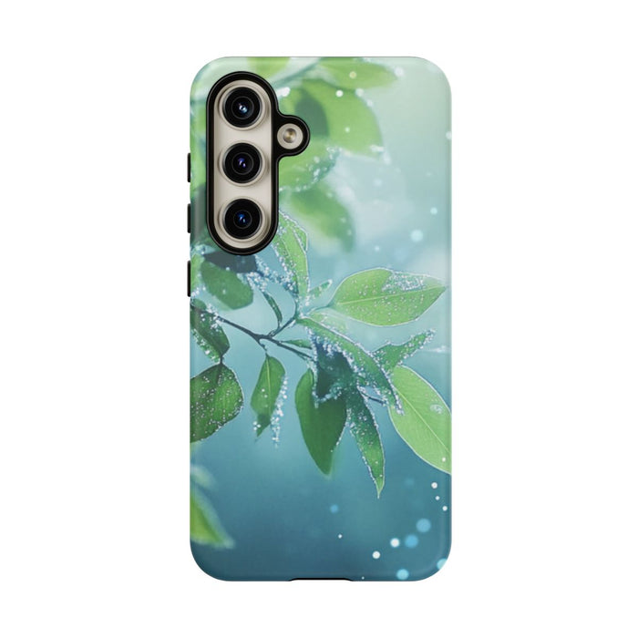 Dauwfrisse Groene Bladeren met Licht Bokeh
