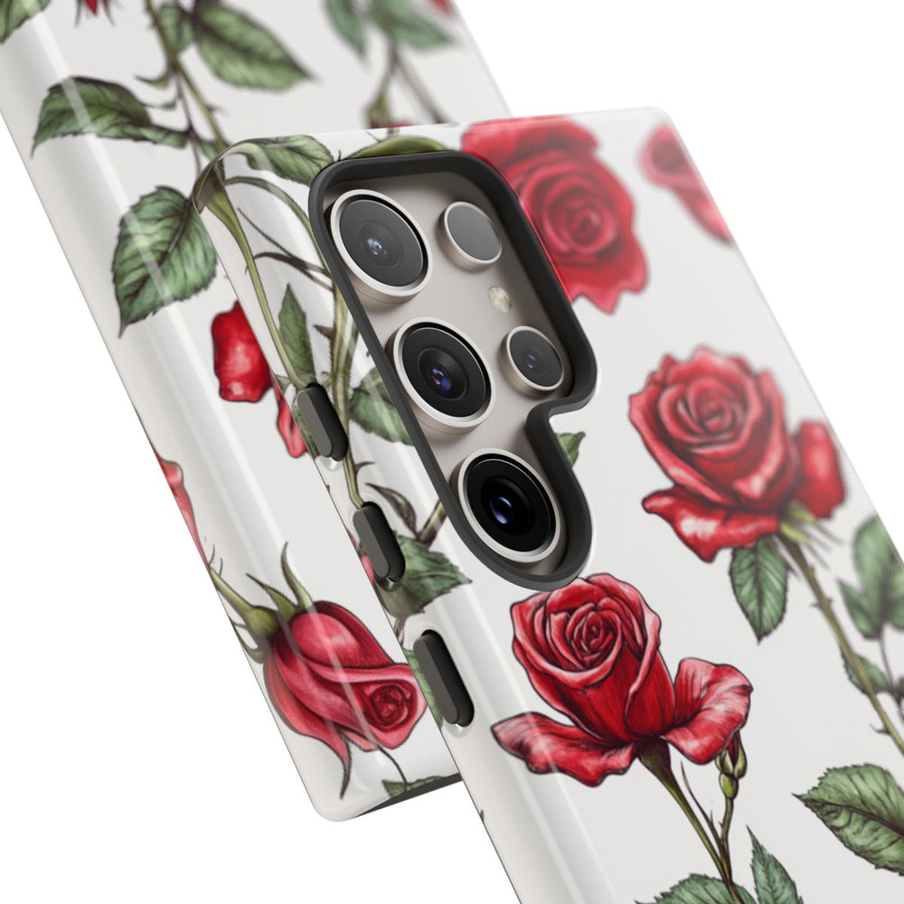 Rode Rozen Botanisch Patroon