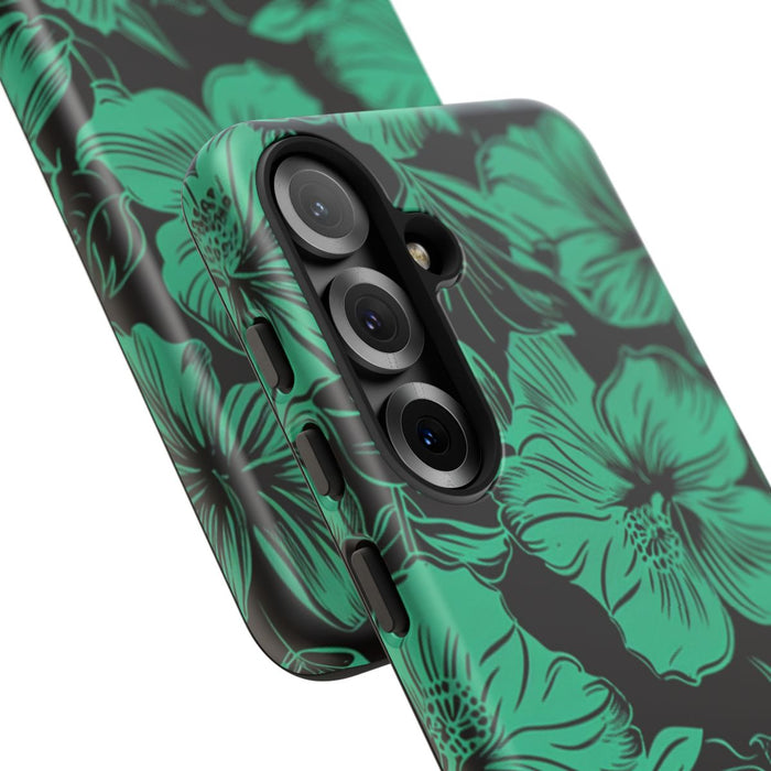 Groen Hawaïaans Bloemenpatroon