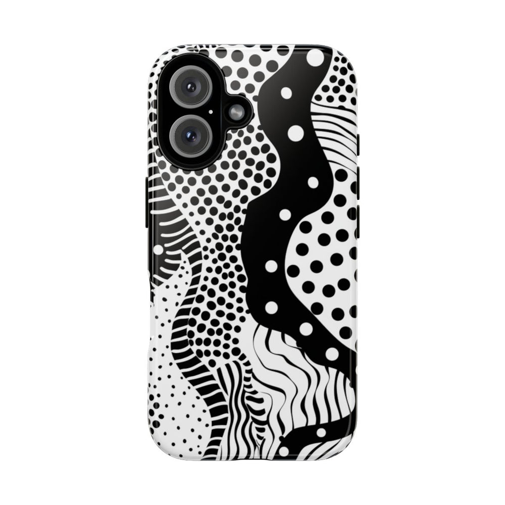 Zwart-Wit Abstract Stippenpatroon