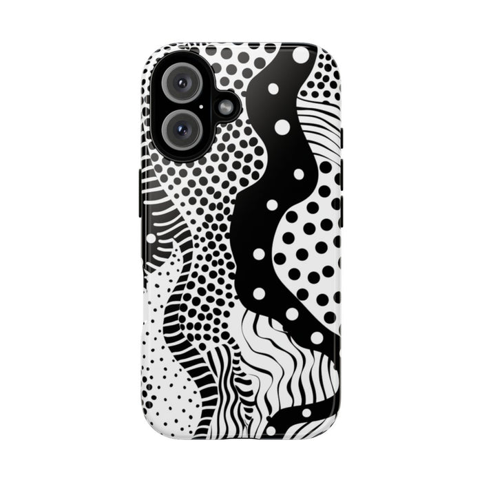 Zwart-Wit Abstract Stippenpatroon