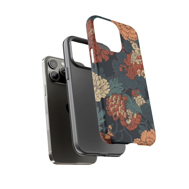 Vintage Bloemenpatroon in Warme Kleuren