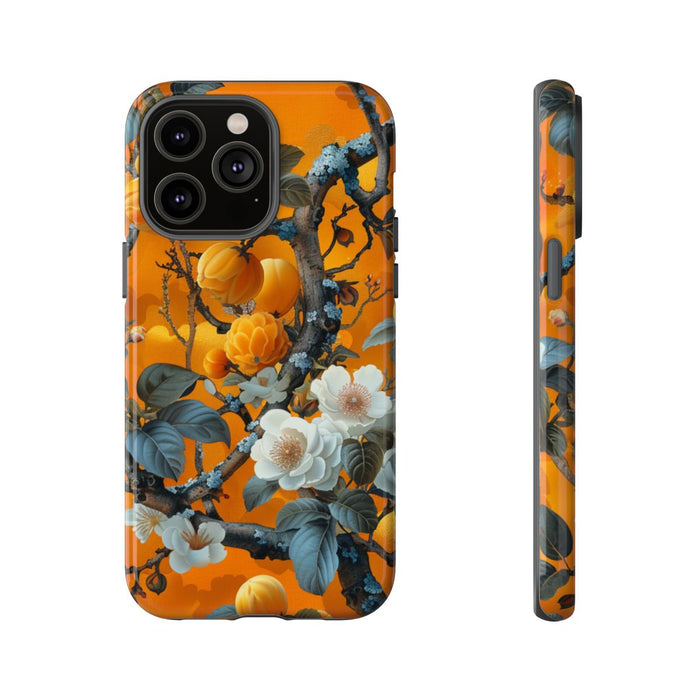 Vintage Botanisch Oranje Bloemenpatroon
