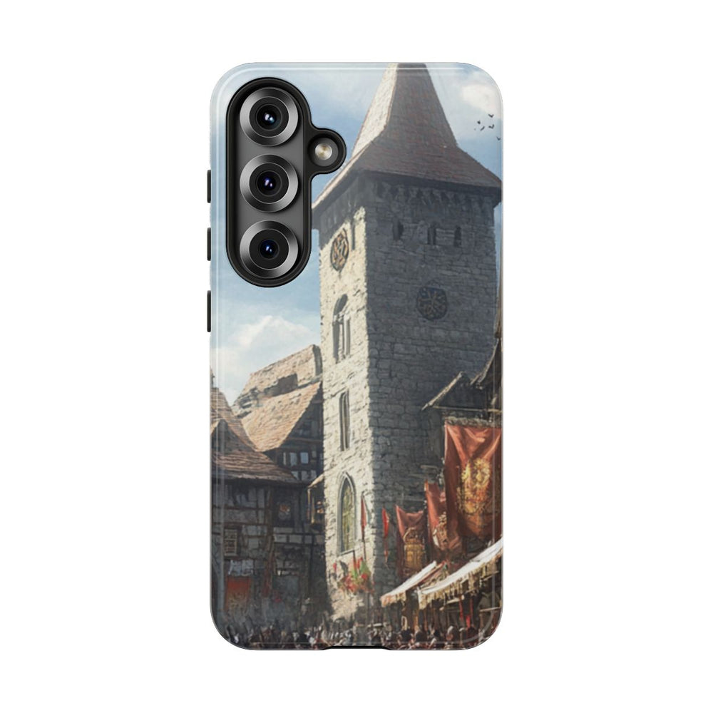 Middeleeuws Europees Dorpsstraat Tafereel