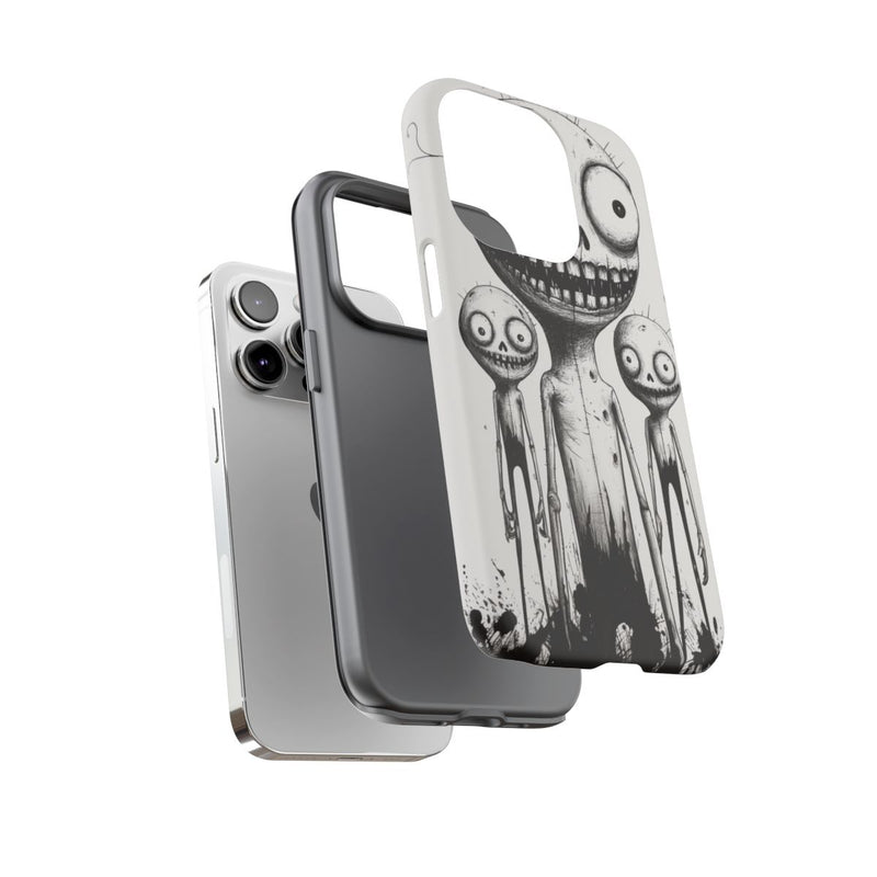 Drie Slanke Monsters in Lijntekening