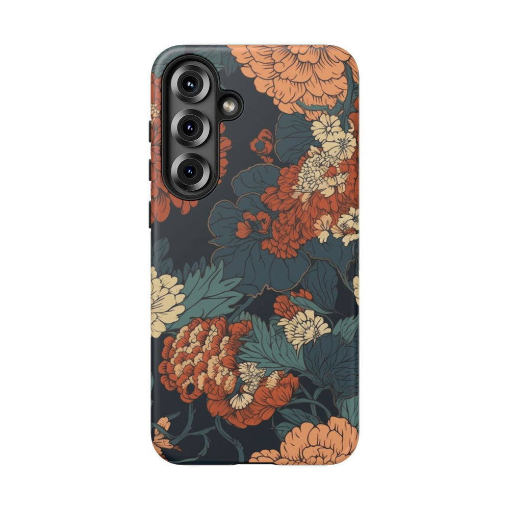 Vintage Bloemenpatroon in Warme Kleuren