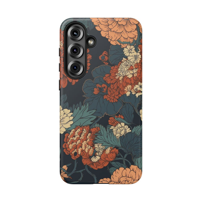 Vintage Bloemenpatroon in Warme Kleuren